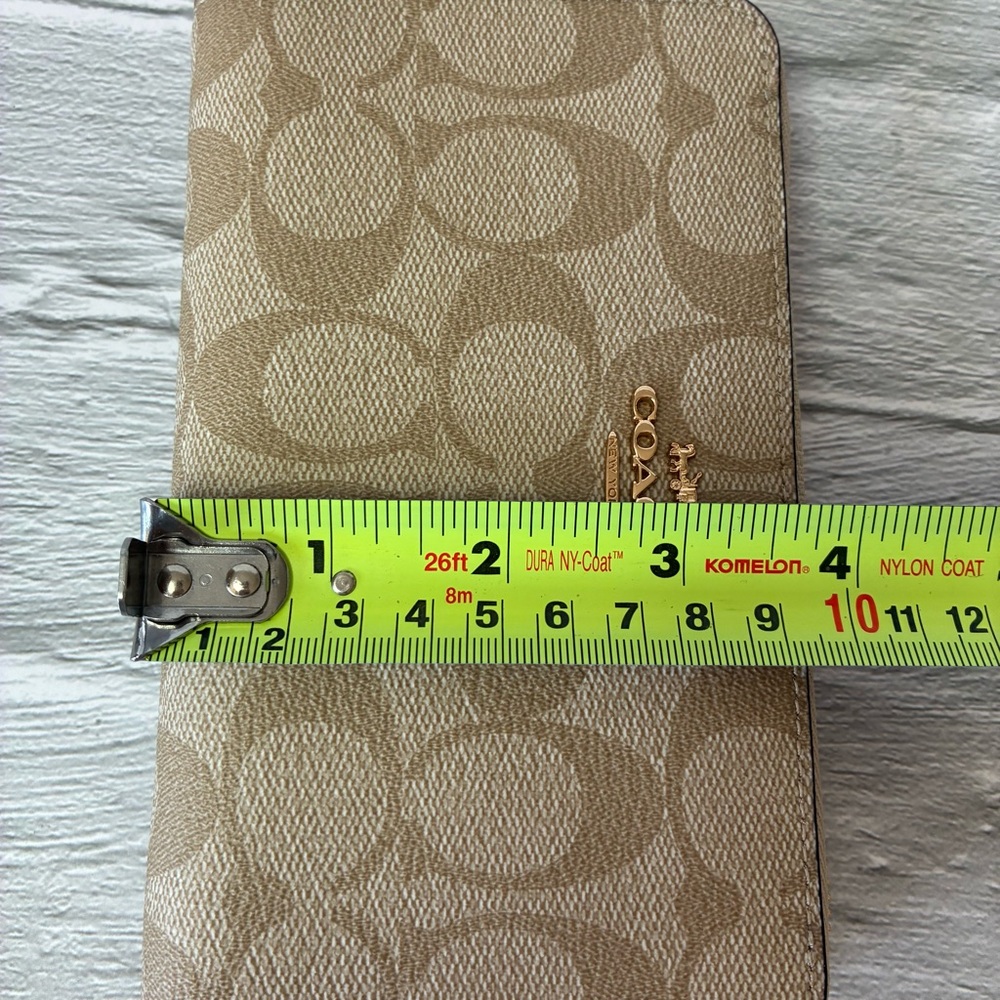 Coach Signature Coated Canvas Medium Zip Around Wallet - Picture 15 of 15